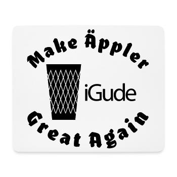 iGude Geripptes Great Again - Mousepad (Querformat) - Weiß - Vorne