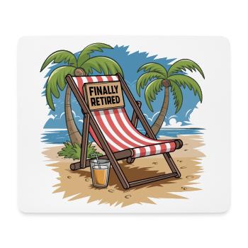 Finally Retired 2025 Professional Grandpa Opa und - Mousepad (Querformat) - Weiß - Vorne