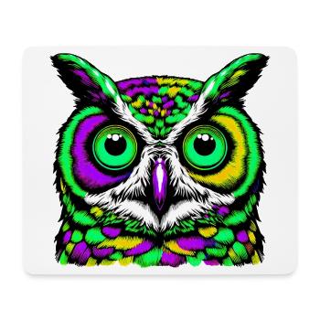 Eule - Mousepad (Querformat) - Weiß - Vorne