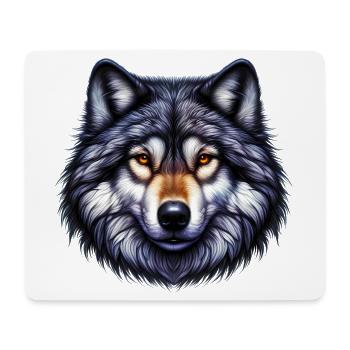 Wolf - Mousepad (Querformat) - Weiß - Vorne