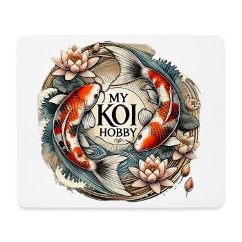 Conception de poisson Koi pour fait à la main - Tapis de souris (format paysage) - blanc - Devant
