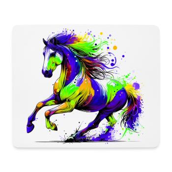 Pferd - Mousepad (Querformat) - Weiß - Vorne