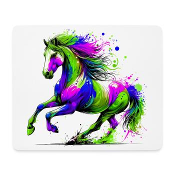 Pferd - Mousepad (Querformat) - Weiß - Vorne