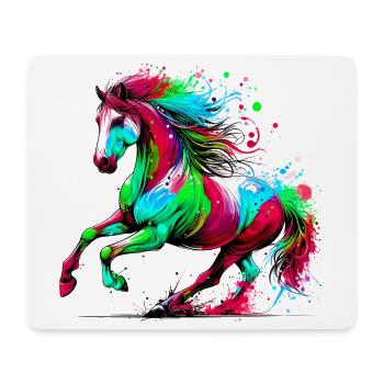 Pferd - Mousepad (Querformat) - Weiß - Vorne