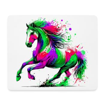Pferd - Mousepad (Querformat) - Weiß - Vorne