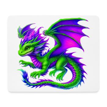 Dragon - Mouse Pad (horizontal) - white - Front