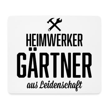 Heimwerker Gärtner - Mousepad (Querformat) - Weiß - Vorne
