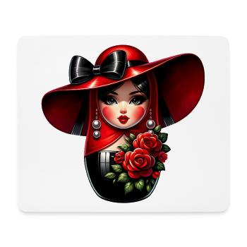 Fille russe ! Matriochka Russe pour Russes - Tapis de souris (format paysage) - blanc - Devant