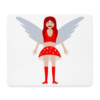 Fly Agaric Mushroom Fairy Fantasy Art - Mouse Pad (horizontal) - white - Front