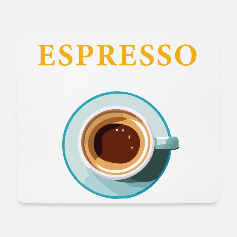 Espresso Kaffee Muster für Kaffeeliebhaber - Mousepad (Querformat) - Weiß