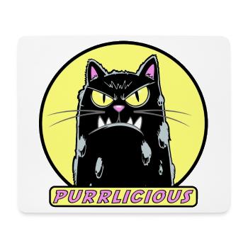 purrlicious - Tapis de souris (format paysage) - blanc - Devant