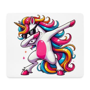 Dabbing Licorne Arc-en-ciel Licorne Enfants - Tapis de souris (format paysage) - blanc - Devant