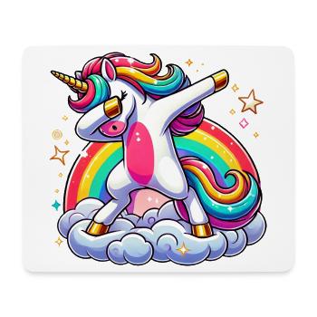 Licornes Dabbing Dab Licorne Licorne Femmes - Tapis de souris (format paysage) - blanc - Devant