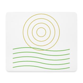 Abstraktes Sonnensymbol und Linien - Mousepad (Querformat) - Weiß - Vorne
