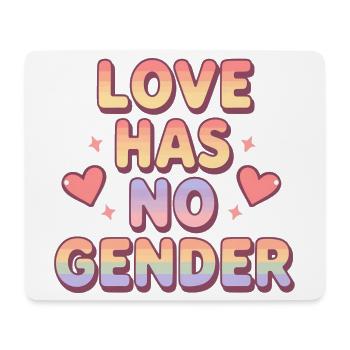 Love Has No Gender – Rainbow Typography Design - Mousepad (Querformat) - Weiß - Vorne