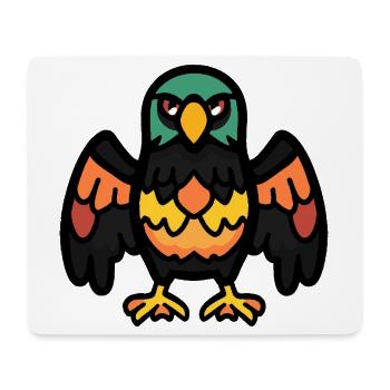 Aigle Halloween Bande Dessinée Drôle - Tapis de souris (format paysage) - blanc - Devant