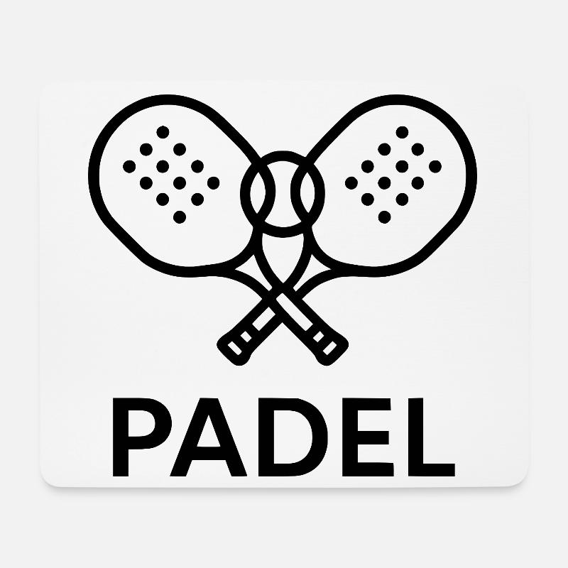 Padel Tennis Logo - Mousepad (Querformat) - Weiß
