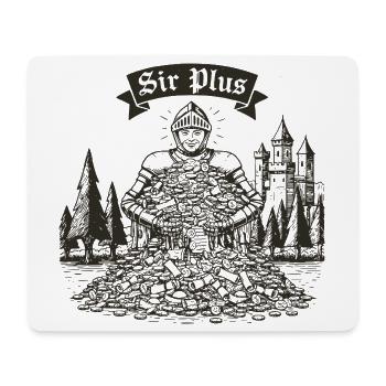 Sir Plus Knight Funny Renaissance Faire Men LARP - Mousepad (Querformat) - Weiß - Vorne
