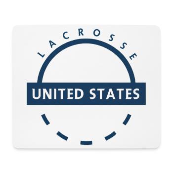 Lacrosse Emblem der Vereinigten Staaten - Mousepad (Querformat) - Weiß - Vorne