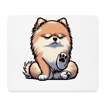 Sprich mit der Pfote Zwergspitz Zwergspitze Spitz - Mousepad (Querformat) - Weiß - Vorne