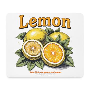 Vintage Zitrone - Mousepad (Querformat) - Weiß - Vorne