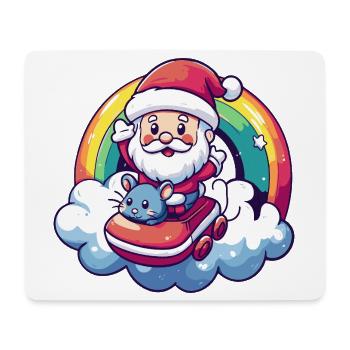Mouse Santa Claus Christmas - Mouse Pad (horizontal) - white - Front