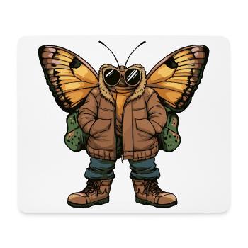 Papillon Hiver Frais - Tapis de souris (format paysage) - blanc - Devant