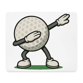 Lustiges Golf Dabbing Golfball Golfer Design - Mousepad (Querformat) - Weiß - Vorne