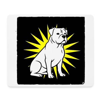 Cool Dog in Punk Rock & Pop Art Style - Mouse Pad (horizontal) - white - Front