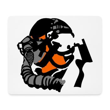 Jet Pilot - Mousepad (Querformat) - Weiß - Vorne