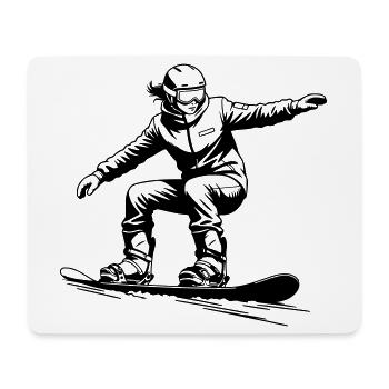 Cool Snowboarder - Snowboard Graphic - Tapis de souris (format paysage) - blanc - Devant