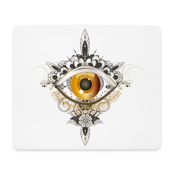 Mystical ornament with amber eye - Mouse Pad (horizontal) - white - Front