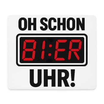 Funny Beer Clock Saying Motif - Mouse Pad (horizontal) - white - Front