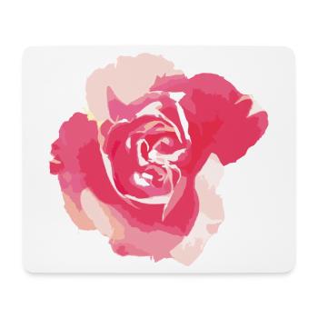 Rose - Mousepad (Querformat) - Weiß - Vorne