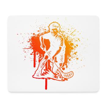 Conception du Floorball Unihockey Power - Tapis de souris (format paysage) - blanc - Devant