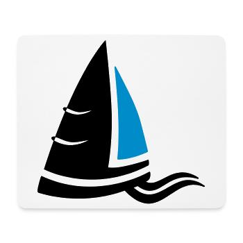 SeeLuft Segel Wappen Segelboot Logo Segelsport - Mousepad (Querformat) - Weiß - Vorne