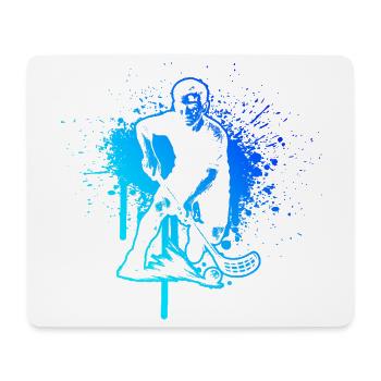 Motif floorball pour de véritables amoureux - Tapis de souris (format paysage) - blanc - Devant