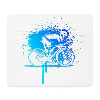 Funny road bike motif - Mouse Pad (horizontal) - white - Front