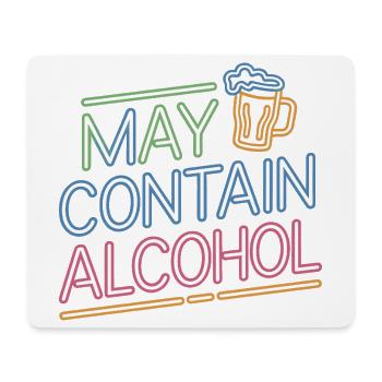 May Contain Alcohol Alkohol Mallorca Saufen JGA - Mouse Pad (horizontal) - white - Front