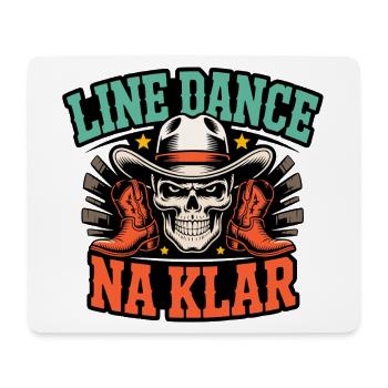 Line Dance Na Klar Skull Cowboy - Mousepad (Querformat) - Weiß - Vorne