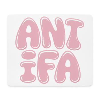 Antifa - Produits dérivés antifascistes - Tapis de souris (format paysage) - blanc - Devant