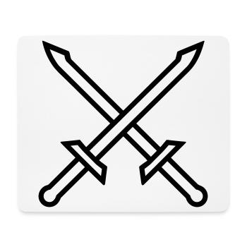 Two swords - Mouse Pad (horizontal) - white - Front