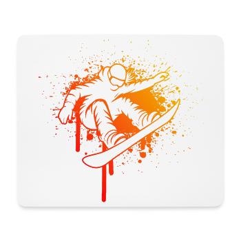 Message clair sur le snowboard pour les femmes - Tapis de souris (format paysage) - blanc - Devant