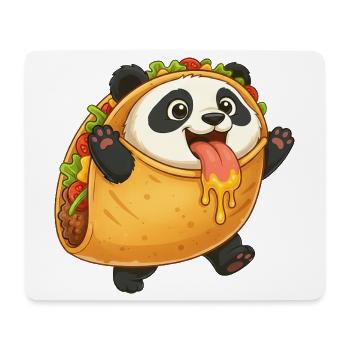 Süßer Panda Taco Fast Food Lustig Skurril Cartoon - Mousepad (Querformat) - Weiß - Vorne