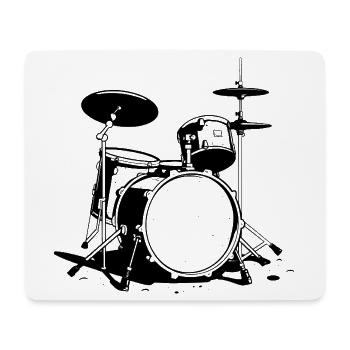 Drum Sketch - Mouse Pad (horizontal) - white - Front