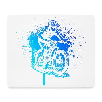 A must-have for real mountain biking - Mouse Pad (horizontal) - white - Front