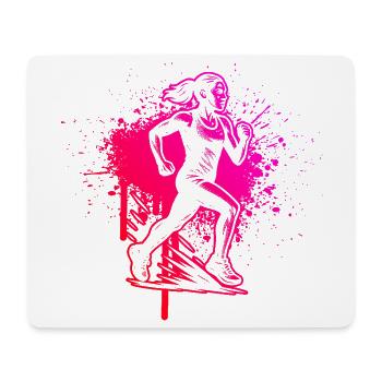 Running Love Look Clear pour la course - Tapis de souris (format paysage) - blanc - Devant