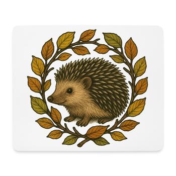 Couronne de hérisson d’automne - Tapis de souris (format paysage) - blanc - Devant