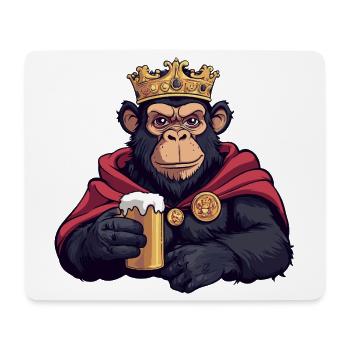 Monkey Beer King - Mouse Pad (horizontal) - white - Front