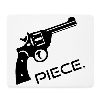 Revolver Waffe Wumme Piece - Peace - Mousepad (Querformat) - Weiß - Vorne